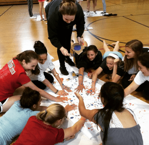 On the day before final assessments began, students met in their advisory groups to visually represent their advisory experience this year.  