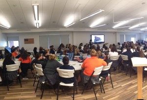 The Commons allows the student body to gather for lunch and community meetings, like this one held on Oct. 21. Photo courtesy of Kelly Weber